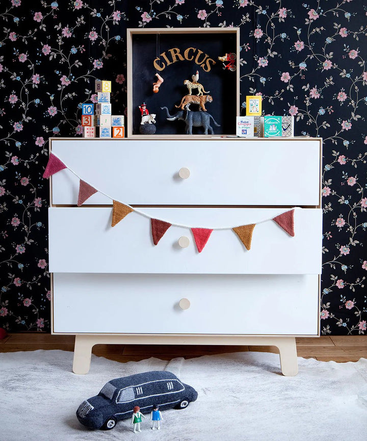 3 Drawer Dresser - Sparrow - Oeuf Kids + Baby - White - HORNE
