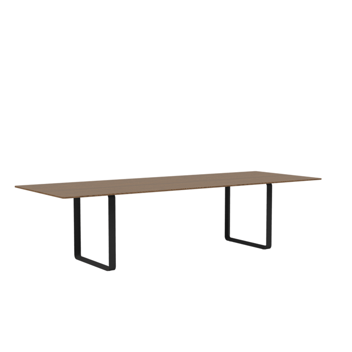 70/70 Table - Large - Muuto Table + Task - Solid Smoked Oak Top & Anthracite Black Base - HORNE