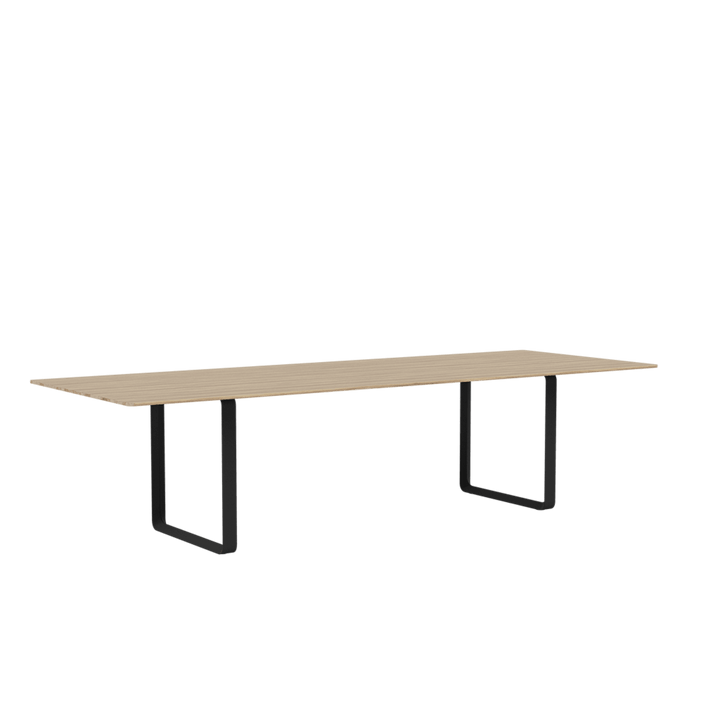70/70 Table - Large - Muuto Table + Task - Solid Oak Top & Anthracite Black Base - HORNE
