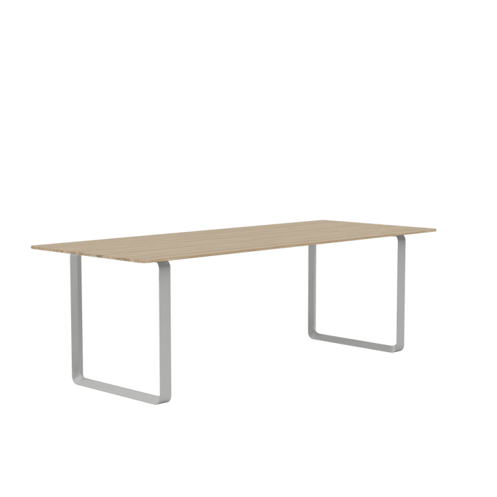 70/70 Table - Medium - Muuto Table + Task - Solid Oak Top & Grey Base - HORNE