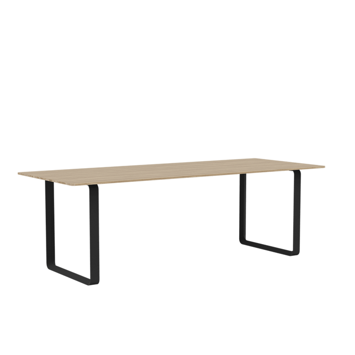 70/70 Table - Medium - Muuto Table + Task - Solid Oak Top & Anthracite Black Base - HORNE