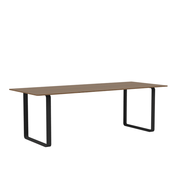 70/70 Table - Medium - Muuto Table + Task - Solid Smoked Oak Top & Anthracite Black Base - HORNE