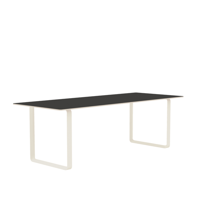 70/70 Table - Medium - Muuto Table + Task - Black Linoleum Top & Sand Base - HORNE