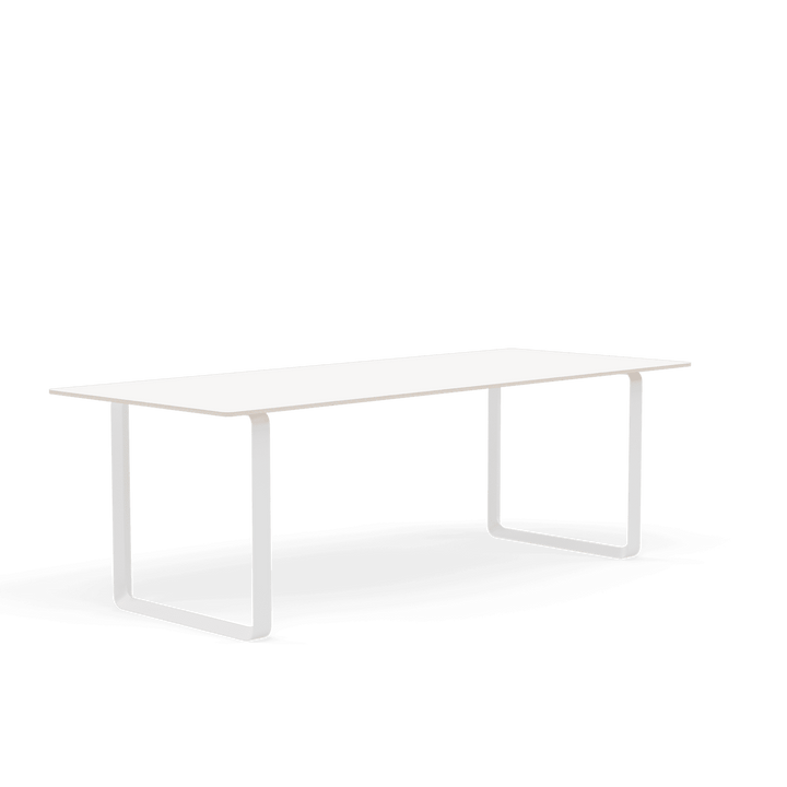 70/70 Table - Medium - Muuto Table + Task - White Laminate Top & White Base - HORNE