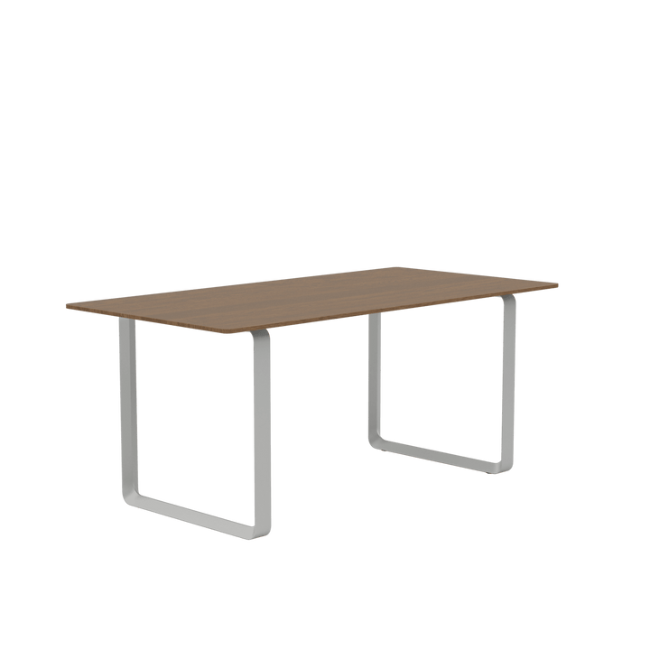 70/70 Table - Small - Muuto Table + Task - Solid Smoked Oak Top & Grey Base - HORNE