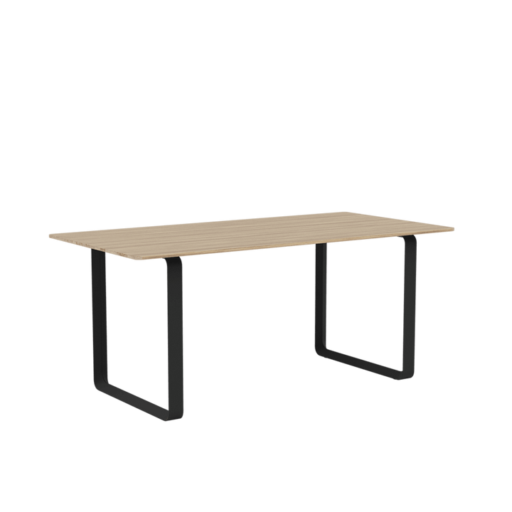 70/70 Table - Small - Muuto Table + Task - Solid Oak Top & Anthracite Black Base - HORNE