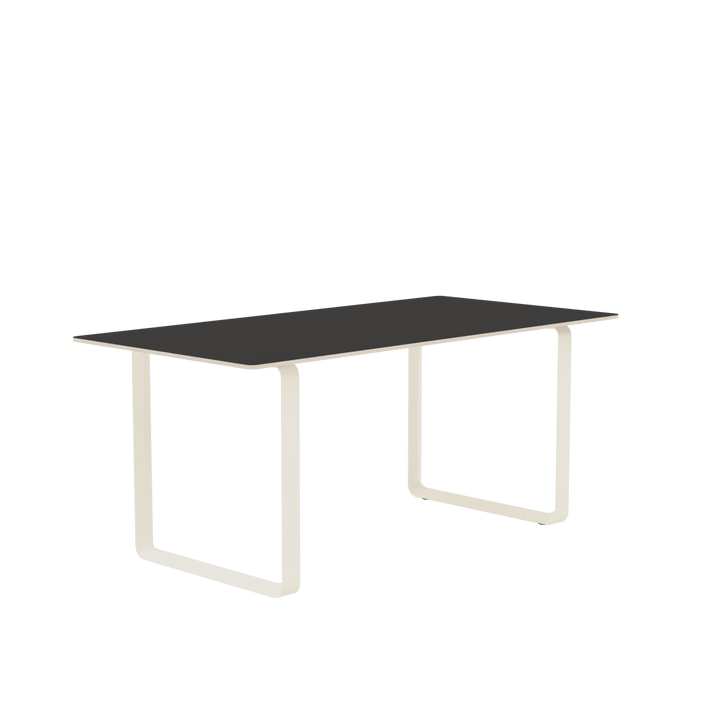 70/70 Table - Small - Muuto Table + Task - Black Linoleum Top & Sand Base - HORNE