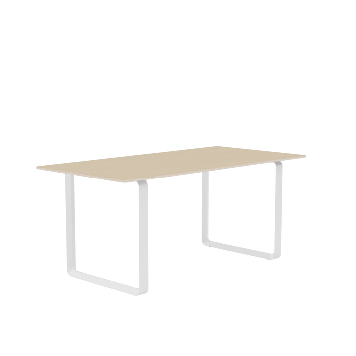 70/70 Table - Small - Muuto Table + Task - Oak Veneer Top & White Base - HORNE