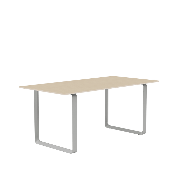 70/70 Table - Small - Muuto Table + Task - Solid Oak Top & Grey Base - HORNE