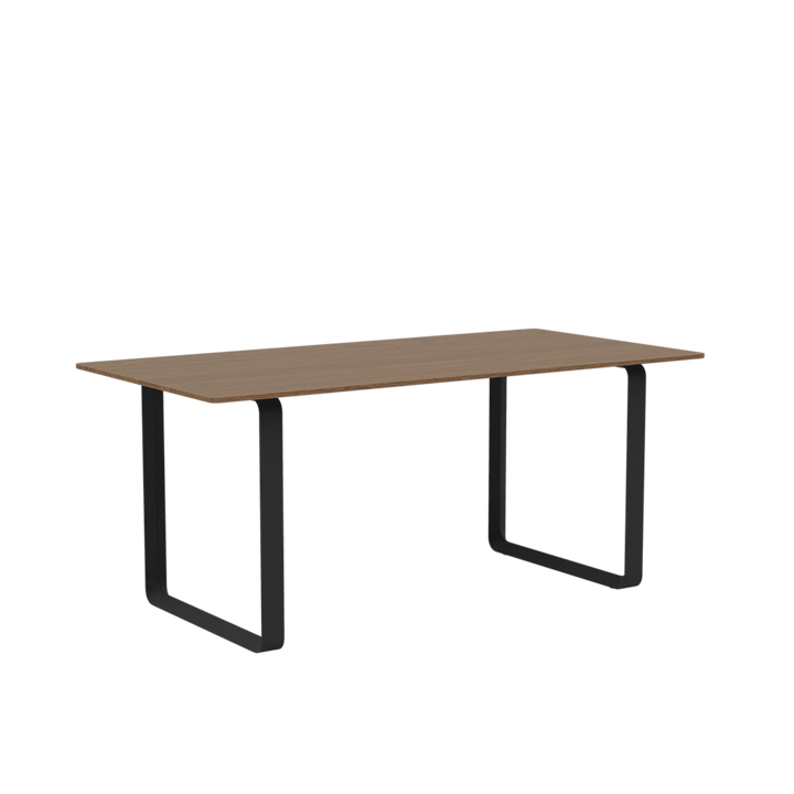 70/70 Table - Small - Muuto Table + Task - Solid Smoked Oak Top & Anthracite Black Base - HORNE