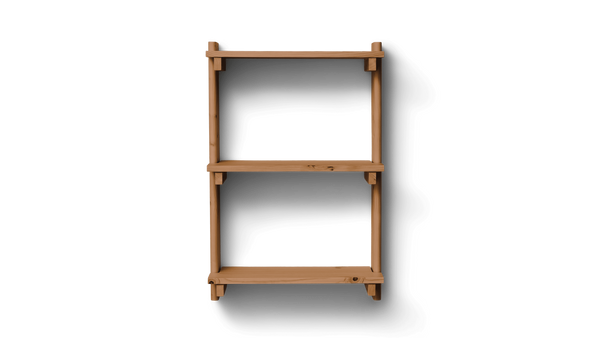 Beam Office Shelf 3 - Deep Brown Pine
