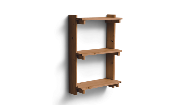 Beam Office Shelf 3 - Deep Brown Pine