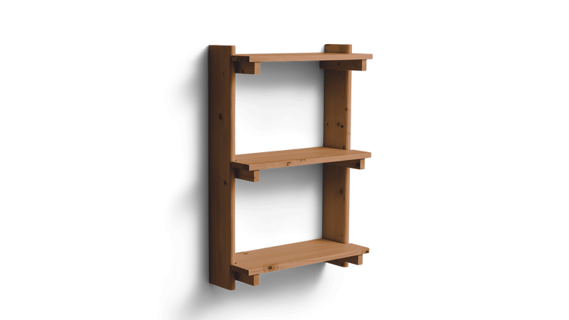 Beam Office Shelf 3 - Deep Brown Pine