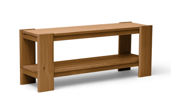 Beam Bench - Deep Brown Pine