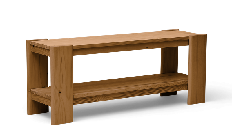 Beam Bench - Deep Brown Pine