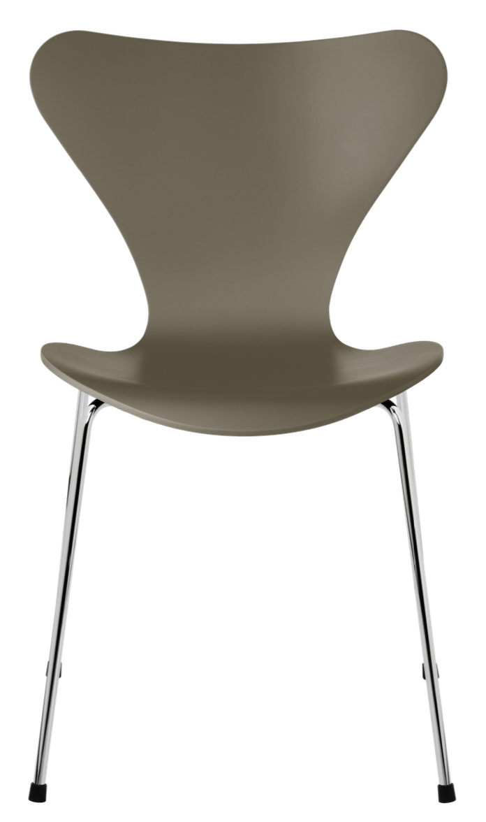 Series 7 - Lacquered - Fritz Hansen - Chairs - Olive Green - Chromed Steel - HORNE