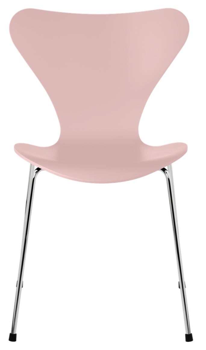 Series 7 - Lacquered - Fritz Hansen - Chairs - Pale Rose - Chromed Steel - HORNE