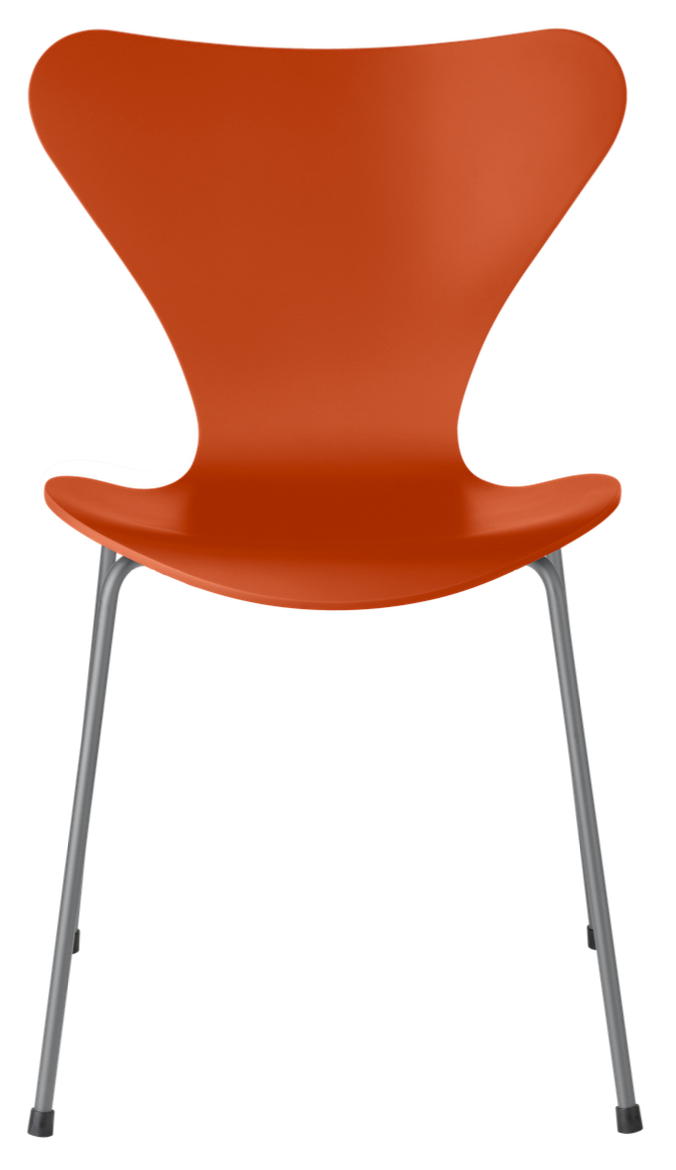 Series 7 - Lacquered - Fritz Hansen - Chairs - Paradise Orange - Silver Grey - HORNE