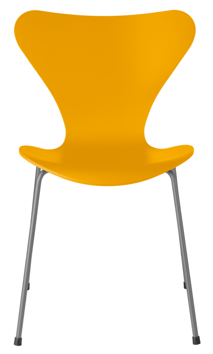 Series 7 - Lacquered - Fritz Hansen - Chairs - True Yellow - Silver Grey - HORNE
