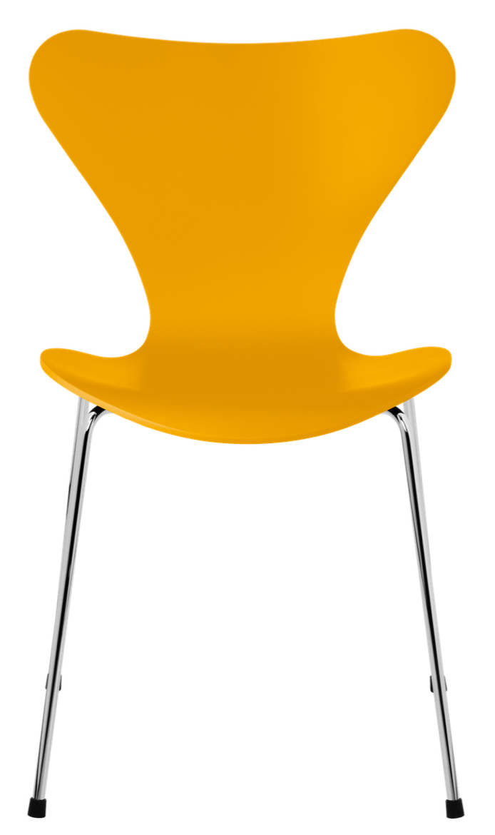 Series 7 - Lacquered - Fritz Hansen - Chairs - True Yellow - Chromed Steel - HORNE
