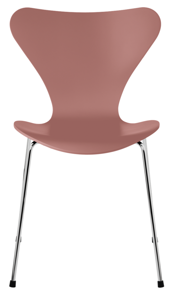 Series 7 - Lacquered - Fritz Hansen - Chairs - Wild Rose - Chromed Steel - HORNE