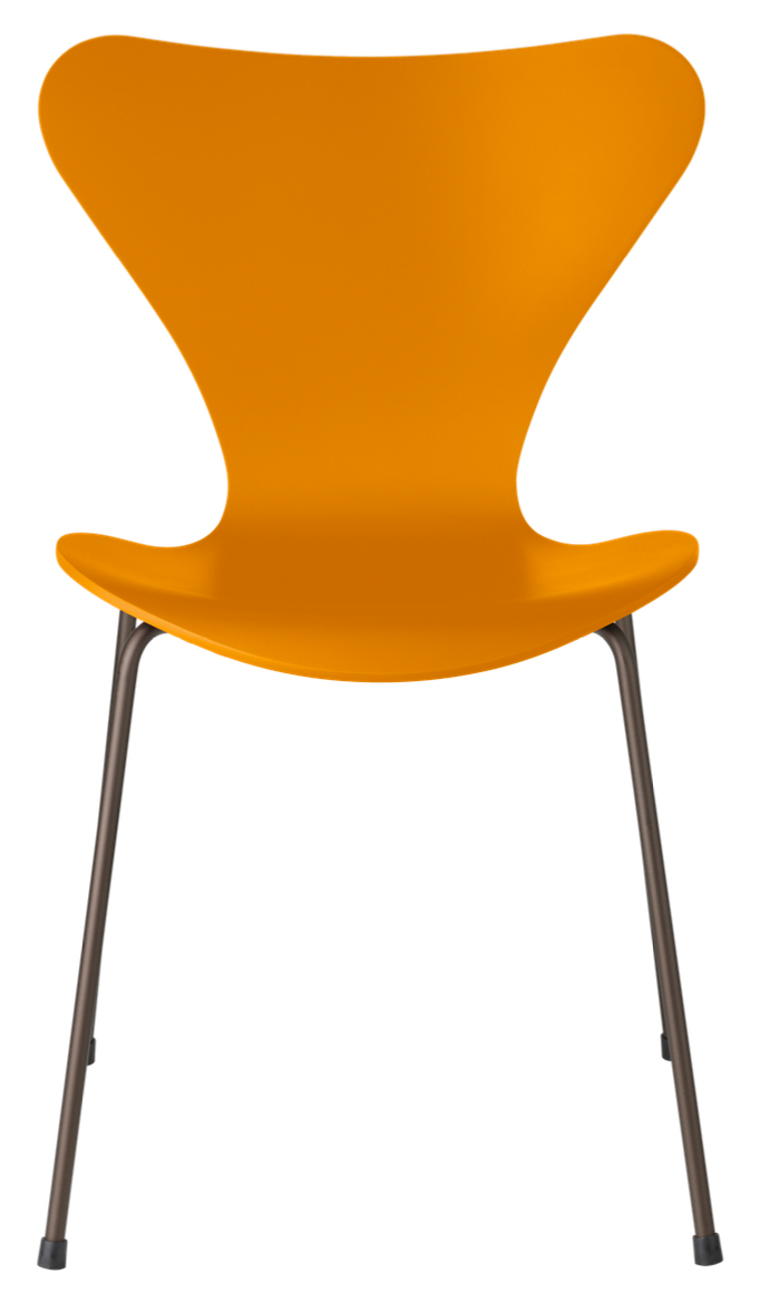 Series 7 - Lacquered - Fritz Hansen - Chairs - Burnt Yellow - Brown Bronze - HORNE