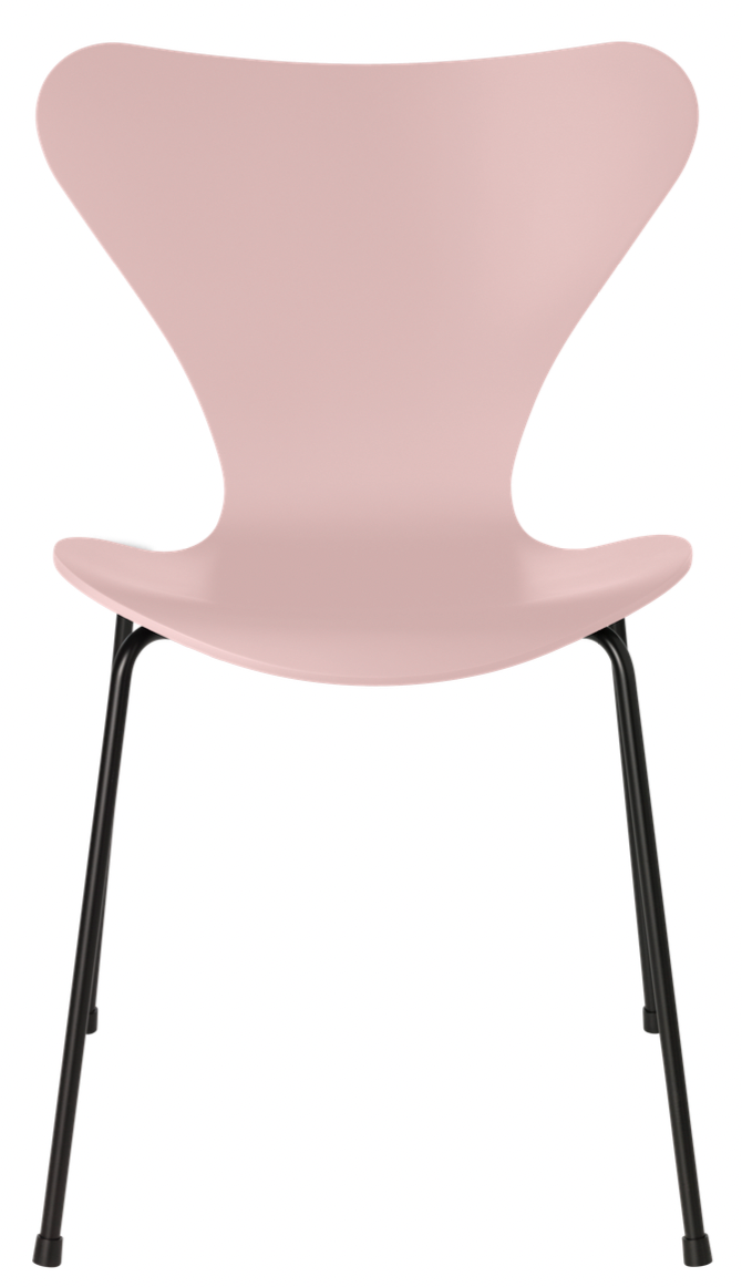 Series 7 - Lacquered - Fritz Hansen - Chairs - Pale Rose - Black - HORNE