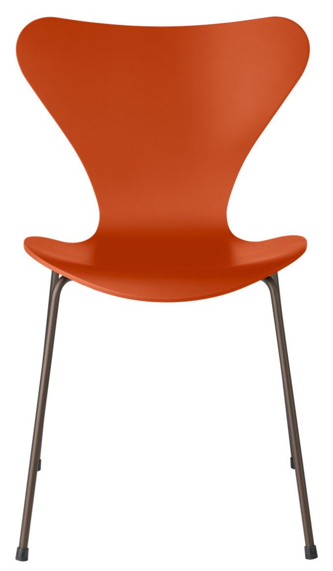 Series 7 - Lacquered - Fritz Hansen - Chairs - Paradise Orange - Brown Bronze - HORNE