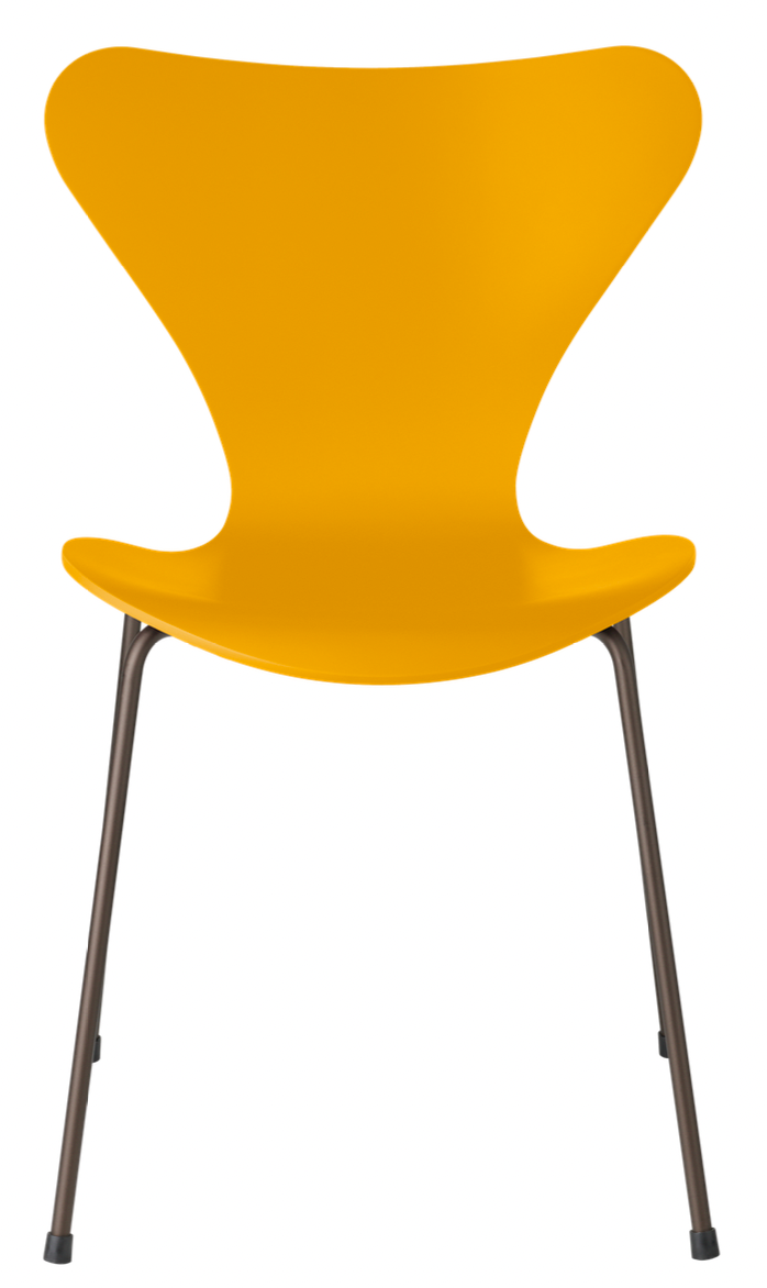 Series 7 - Lacquered - Fritz Hansen - Chairs - True Yellow - Brown Bronze - HORNE