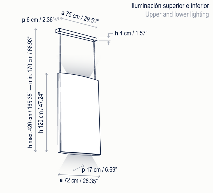 Noren S/72 LED Dimmable Pendant - Bover - Pendants - Direct & Indirect Light - Terracotta - HORNE