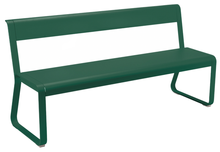 Bellevie Bench with Back - Fermob - Outdoor Furniture - Cedar Green - HORNE