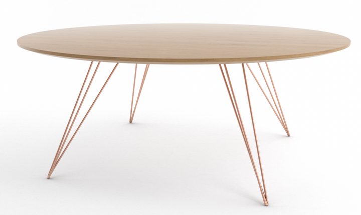 Williams Coffee Table - Small Oval - Tronk - Tables + Desks - White Oak - Rose Copper - HORNE