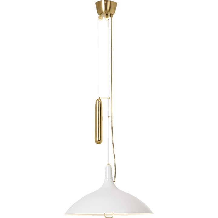 A1965 Pendant - Gubi Pendants - Brass - Classic White Semi Matt - HORNE