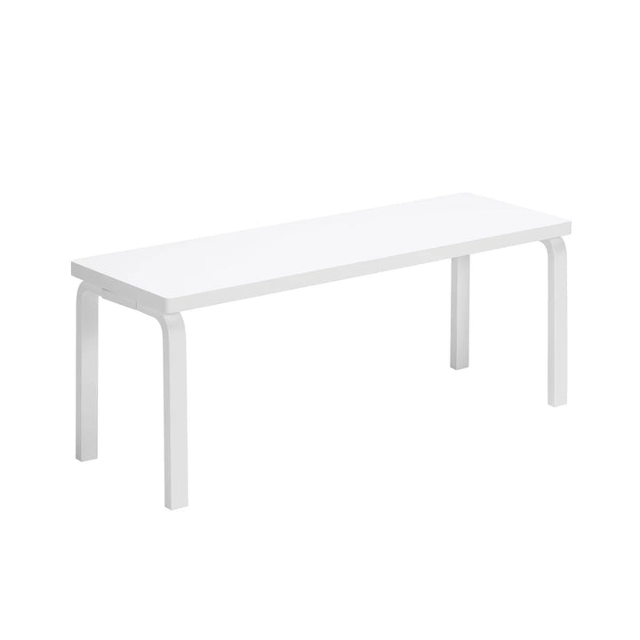 Aalto Bench 153A - Solid Top - Artek Stools + Benches + Ottomans - White Lacquered - HORNE