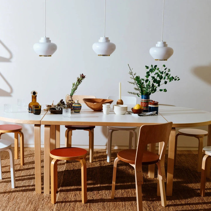 Aalto Table 84 - Artek Tables + Desks - Birch/Black Linoleum - HORNE