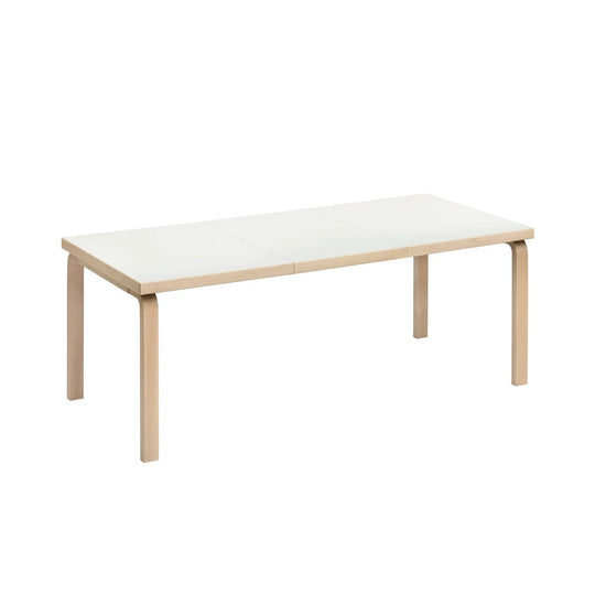 Aalto Table 97 - Extendable - Artek Tables + Desks - Birch/White Laminate - HORNE