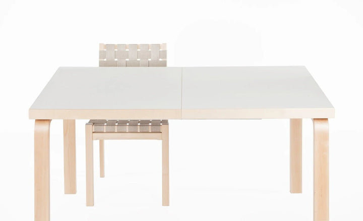 Aalto Table 97 - Extendable - Artek Tables + Desks - Birch/White Laminate - HORNE