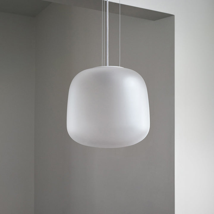 AB Pendant Light - CITTA Pendants - Large - Frosted Smoke Grey/Green - HORNE