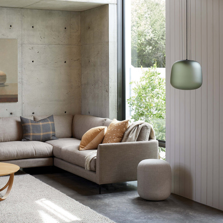 AB Pendant Light - CITTA Pendants - Large - Frosted Smoke Grey/Green - HORNE