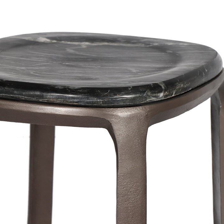 Alfie Counter Stool - Urbia Stools + Benches + Ottomans - Toronto Sand Antique Nickel - HORNE