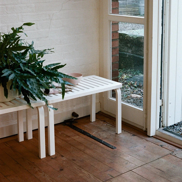 Alvar Aalto 153B Bench - Artek Stools + Benches + Ottomans - Black Lacquer - HORNE