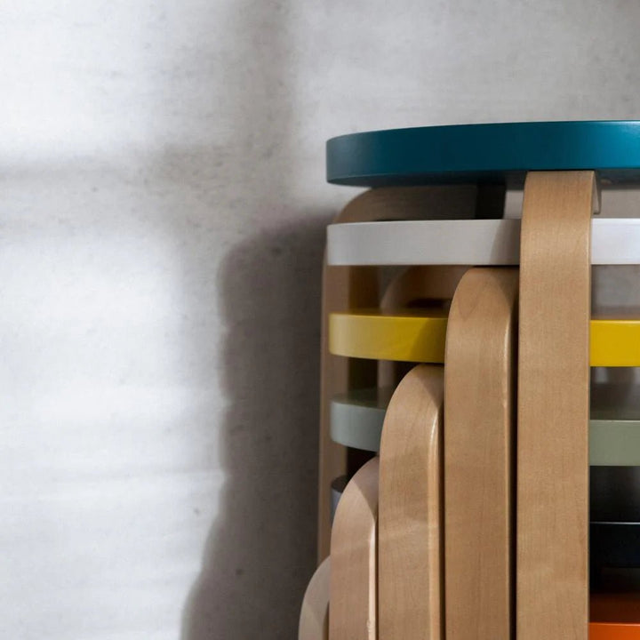 Alvar Aalto Stool 60 - Artek Stools + Benches + Ottomans - Walnut Stained - HORNE