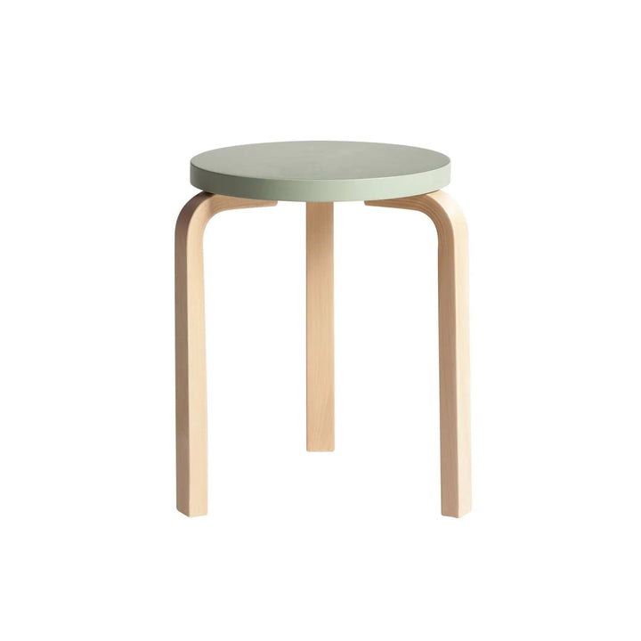Alvar Aalto Stool 60 - Artek Stools + Benches + Ottomans - Birch/Green Lacquered - HORNE