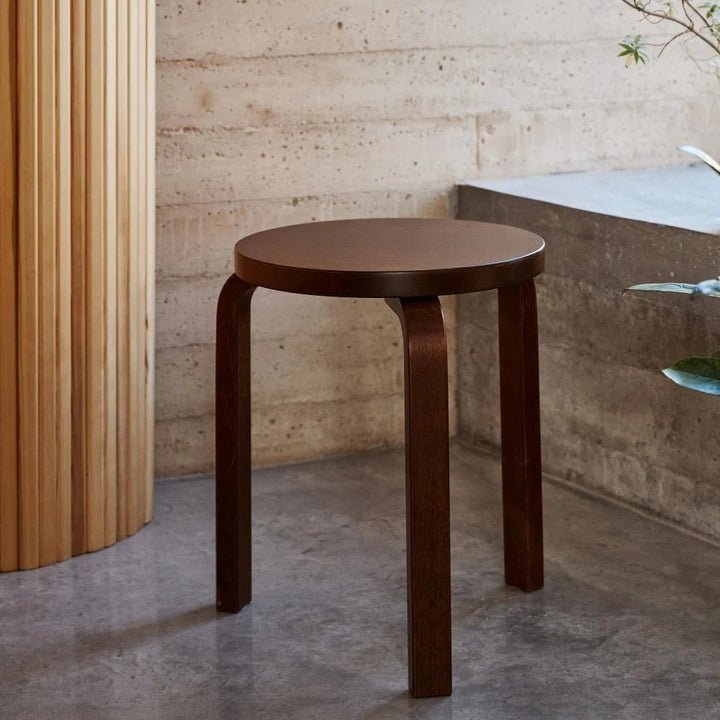Alvar Aalto Stool 60 - Artek Stools + Benches + Ottomans - Walnut Stained - HORNE