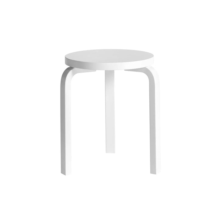 Alvar Aalto Stool 60 - Artek Stools + Benches + Ottomans - White Lacquered - HORNE