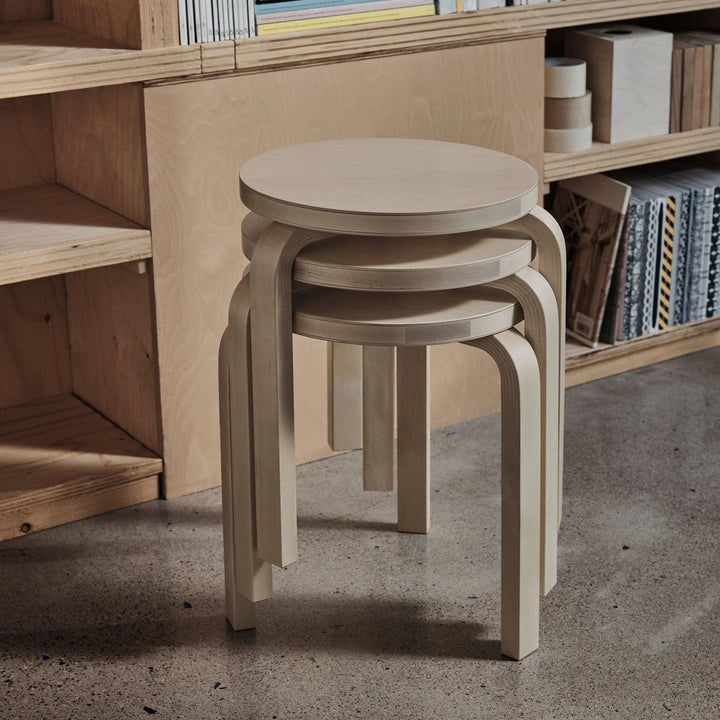 Alvar Aalto Stool 60 - Artek Stools + Benches + Ottomans - Walnut Stained - HORNE