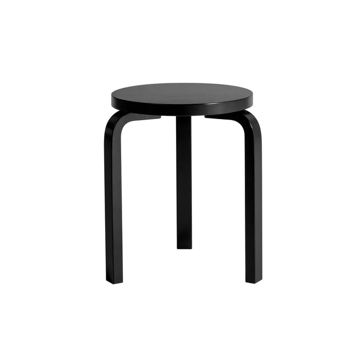 Alvar Aalto Stool 60 - Artek Stools + Benches + Ottomans - Black Lacquered - HORNE