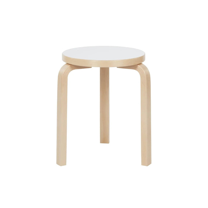 Alvar Aalto Stool 60 - Artek Stools + Benches + Ottomans - Birch/White Laminate - HORNE