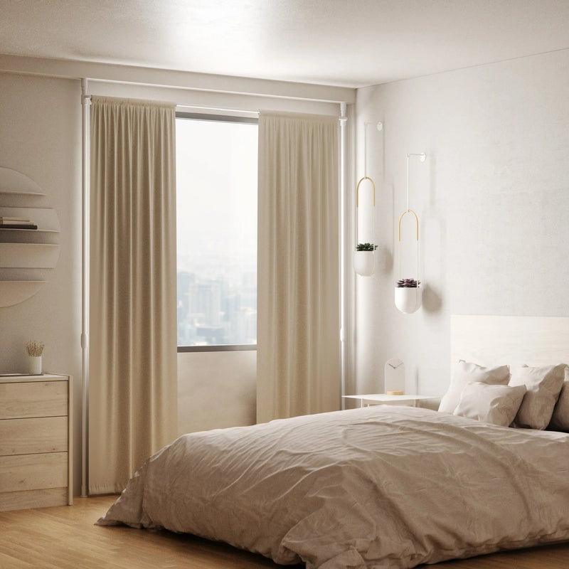 Anywhere Curtain Rod & Room Divider - Umbra Bath - Black - HORNE