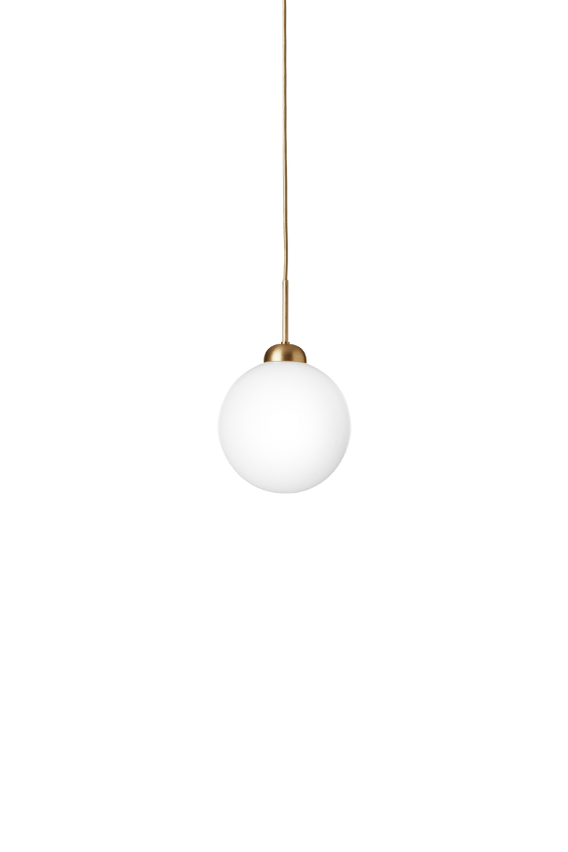 Apiales 1 Large Pendant - Nuura Pendants - Brushed Brass / Opal - HORNE